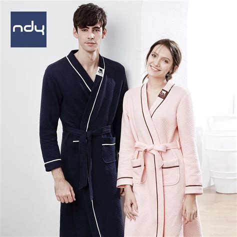 Designer Cotton Bathrobe Sleepwear: Long Couple .